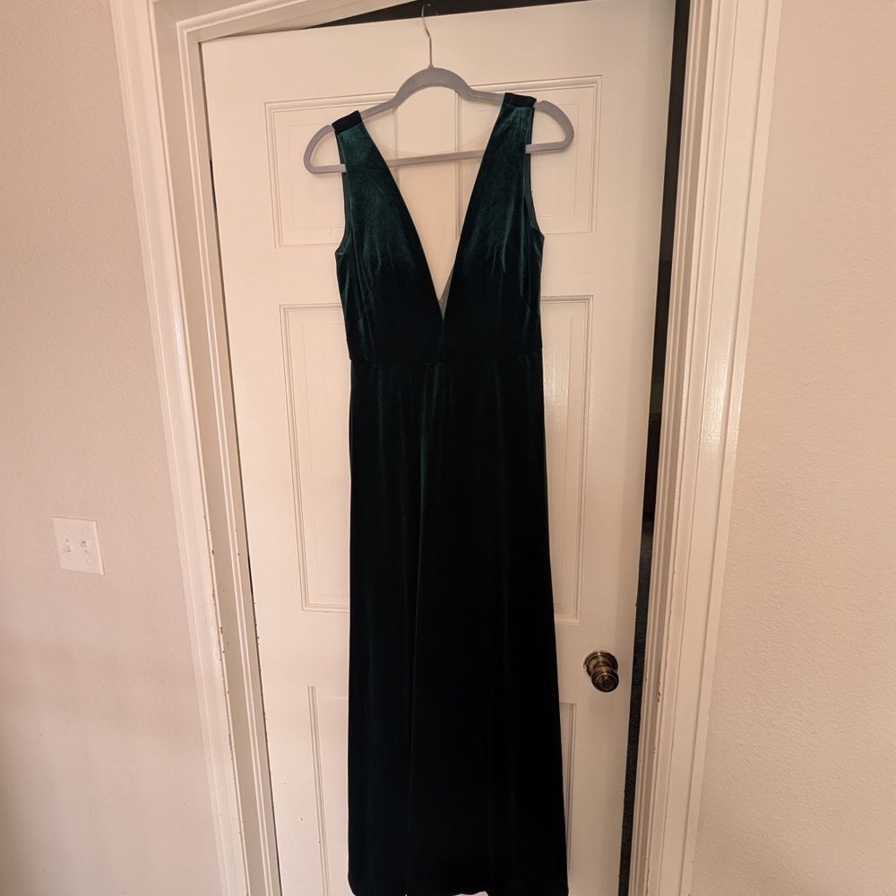 Jenny Yoo Green Velvet Dress